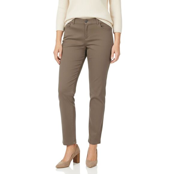 Chico's Pants - Chico's So Slimming Tan Ankle Jean Texture Stretchy Pants - Size 2 (US L/12)